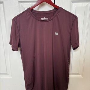 YoungLA Men's Burgundy Short Sleeve Tee